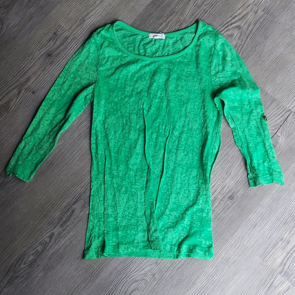 Love Culture Y2K Juniors Medium Neon Green Burn Out Top